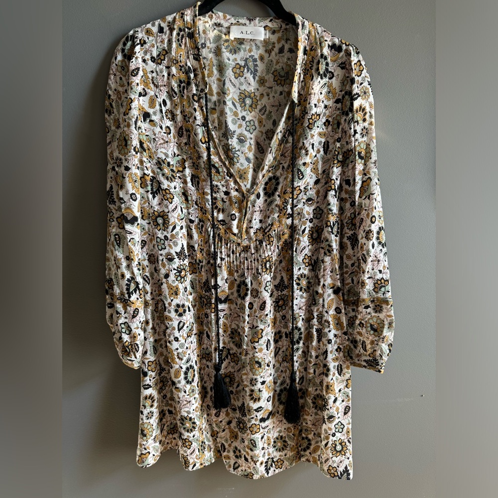 A.L.C. Silk Floral Dress 2